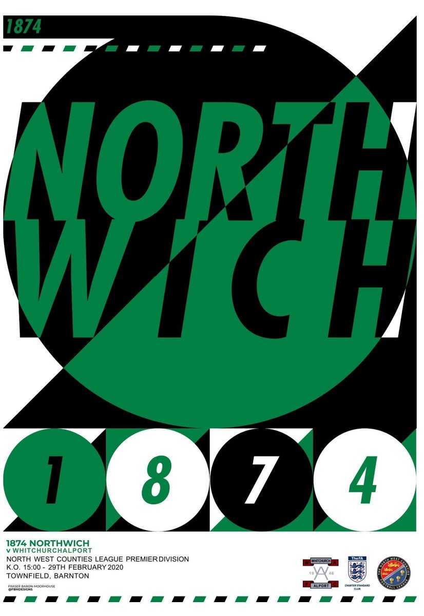 1874programme's tweet photo. We've got a one-off change of cover  for tomorrow's* programme. Made by Northwich-based @fbm_designs. Many thanks to Fraser for this fantastic artwork, we look forward to working together again in the future. 

*whenever it takes place's 🌧☔ https://t.co/XCltBhM1iw