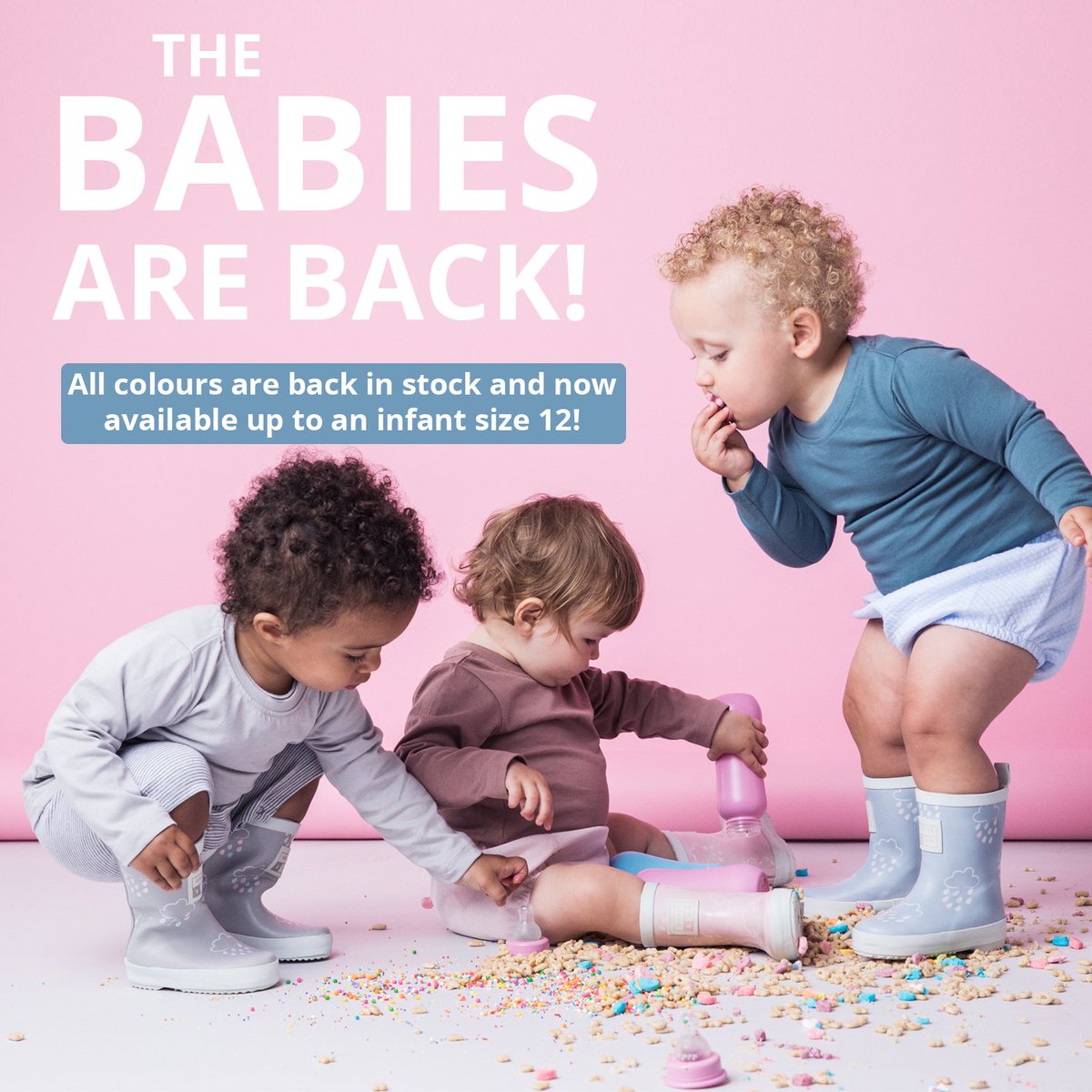 You guys went wild for them, tiny feet stomped in them and so we got more of them... THE BABIES are back!
Even better news, all are now available up to an infant size 12.

Shop now at grassandair.com