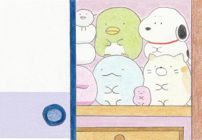 #イラスト #スヌーピー #すみっコぐらし #illust #snoopy #sumikkogurashi 