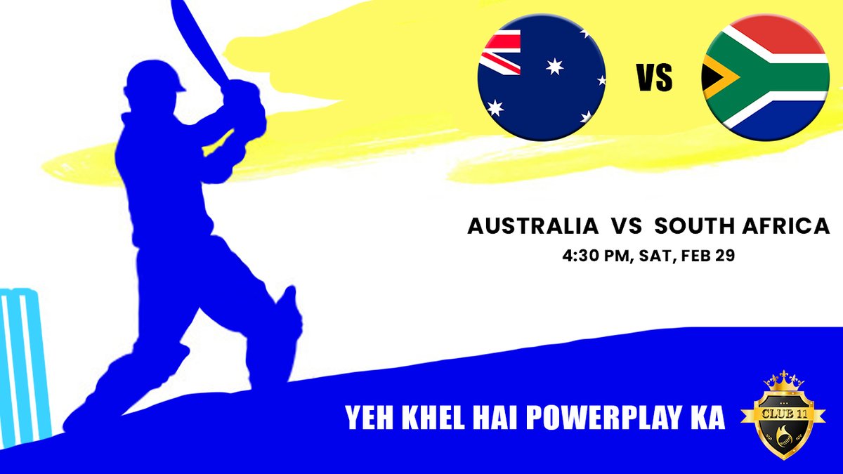 Club11fantasy's tweet photo. Tomorrow the 1st ODI match will be played between South Africa🇿🇦 vs Australia🇦🇺, so make your team and join the contest. Use referral code 👉CLUB11
#AUSvSA #YehKhelHaiPowerPlayKa
#CLUB11 https://t.co/PsKbIIB9RF