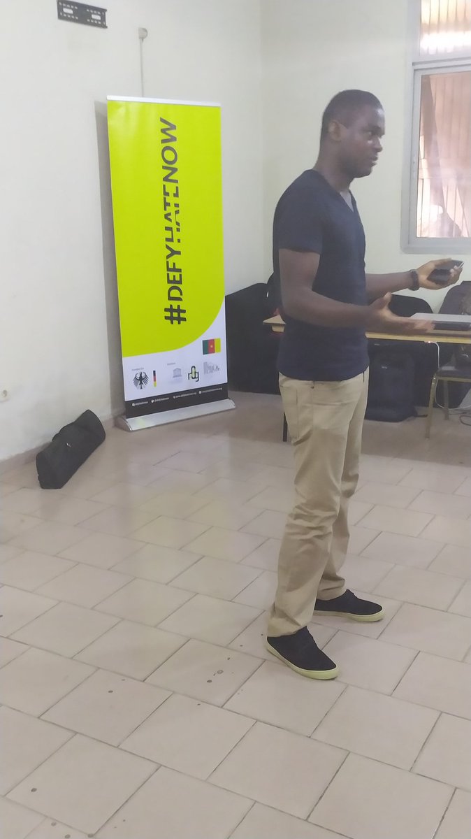salmaamadore's tweet photo. Sharing experience with @njorku and @mambenanje about how he started working in tech.@HyracT @GermanyDiplo @defyhatenow @intertwilight
#defyhatenow
#HyracBox
#Cameroon https://t.co/k1HhNerAOi