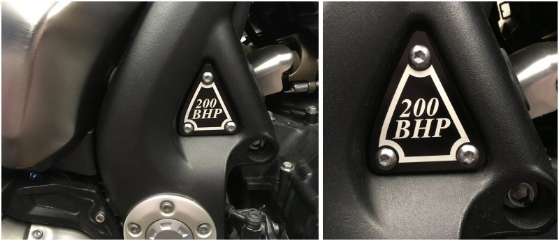 exactrep's tweet image. NEW PART! 
To all the Yamaha V-Max 1700 owners, we have had just arrived today, new and beautiful '200 BHP' frame infills (pair), they are a sheen gloss black anodised finished with laser etching design, if you fancy a pair, please see:  exactrep.com/acatalog/-366.…