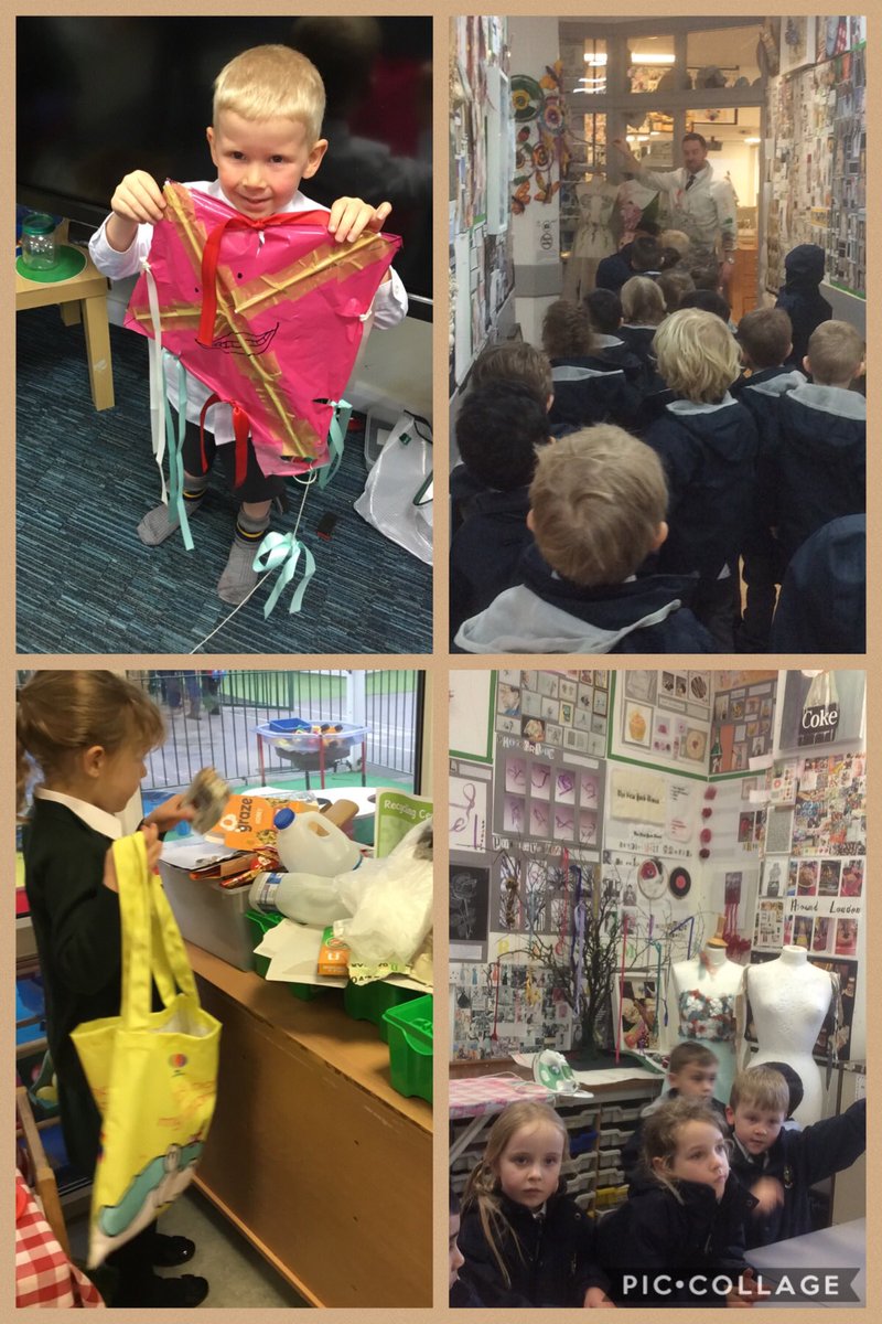 Reception had a fantastic week learning about Recycling. We read the book ‘Somebody Swallowed Stanley’ then visited Mr Hayley in the Art department and learnt about Reusing materials.
We made kites from old plastic bags &amp; our own recycling centre in the classroom.
<a href="/ArtDesignCHS/">CHS Art and Design</a>