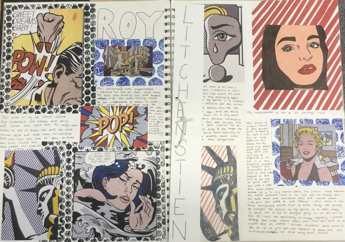 Leehurst Swan School Year 10 Gcse Artists Have Started Their Coursework Exploring The Theme Of Contrast Here Are Some Examples Of Their Exciting Sketchbook Work Mrs Gimenez Is Really Excited