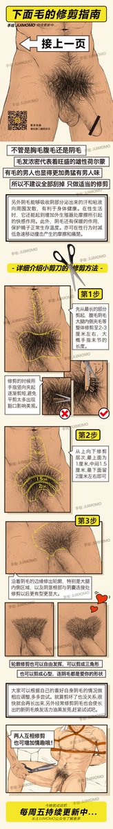 下面毛的修剪指南。