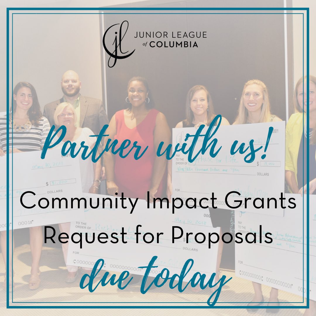 JLColumbia's tweet image. ⏰ is running out to apply for #JLColumbia’s Community Impact Grants that assist like-minded community partners in their efforts to improve lives in the greater #MidlandsSC area. 

🌟Applications are due TONIGHT (2/28/20) by 8pm🌟

🔗 bit.ly/2RSF3co