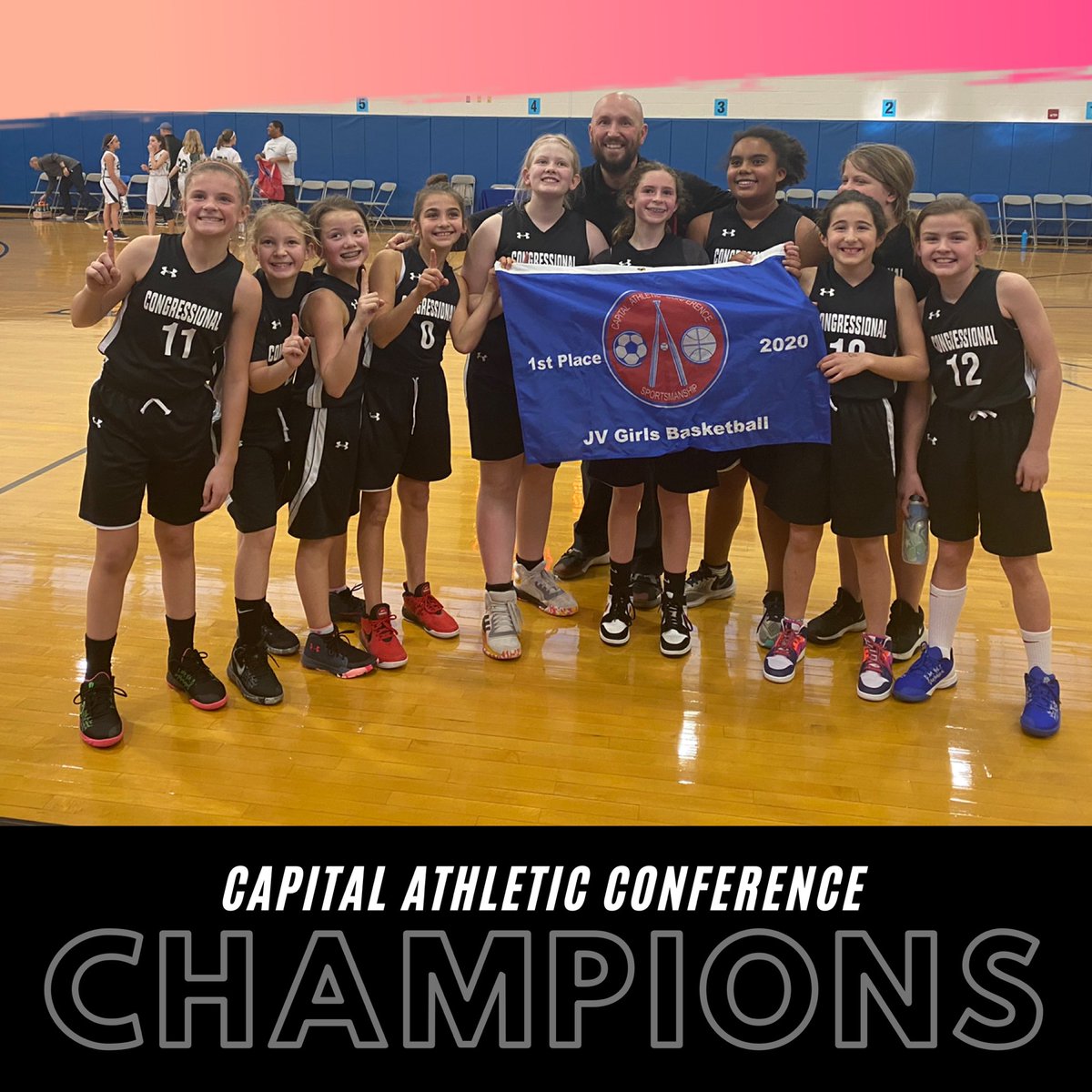 TLawsColts's tweet image. JV Girls 🏀 rallies in fourth quarter to capture the CAC Title!#coltspride#cacchamps