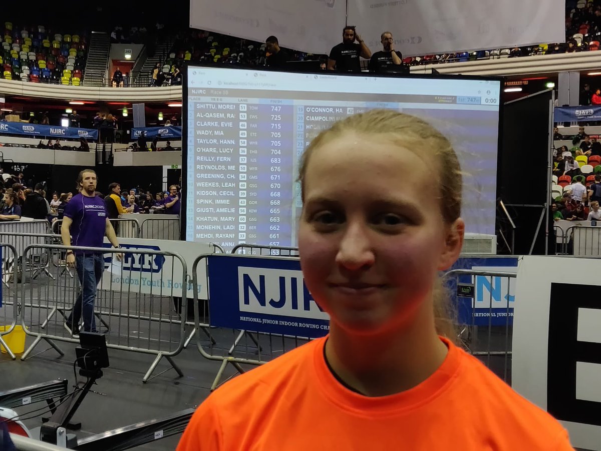 Cardinal_Newman's tweet photo. Fantastic performance from Hanna, joint 4th - achieving her personal best with 705m in 3 minutes at the National Indoor Rowing competition. 👏👏👏 https://t.co/GqSRdLh9Zk