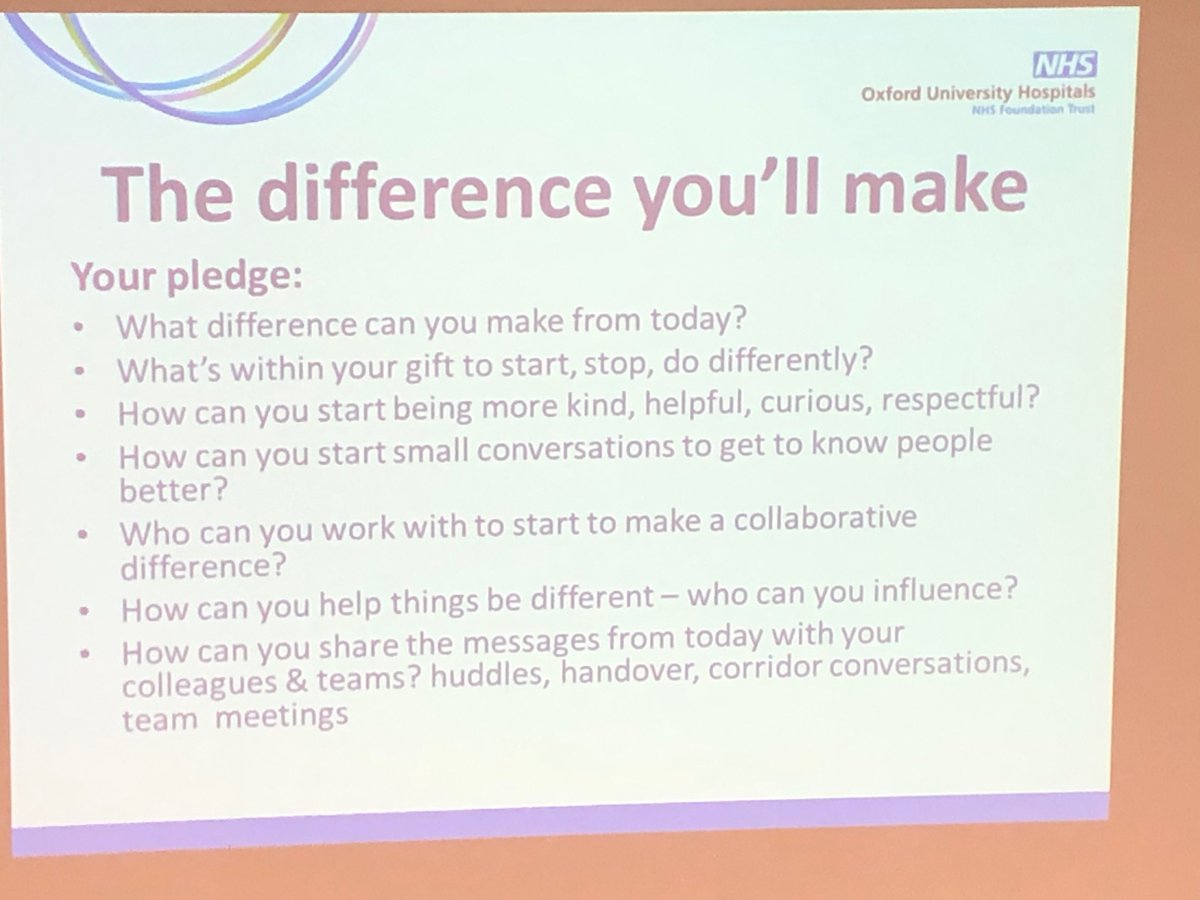 Thank you @JoPhill75404737 @TerryRoberts61 for your finale sessions today @OUHospitals #Civilitysaveslives #randomactsofkindness 
Welcome to Oxford! Thanks to the organisers & speakers for the great morning. @orangedis 
@ecpulford @Prof_JonMont @HelenEHigham