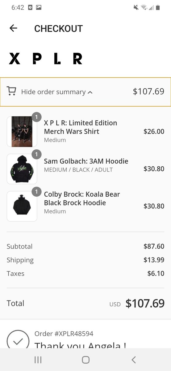 angiedthoo's tweet photo. Never miss a video and had to support the boys. 
#samandcolby #merchwars #xplr https://t.co/uHSDDToJ8a