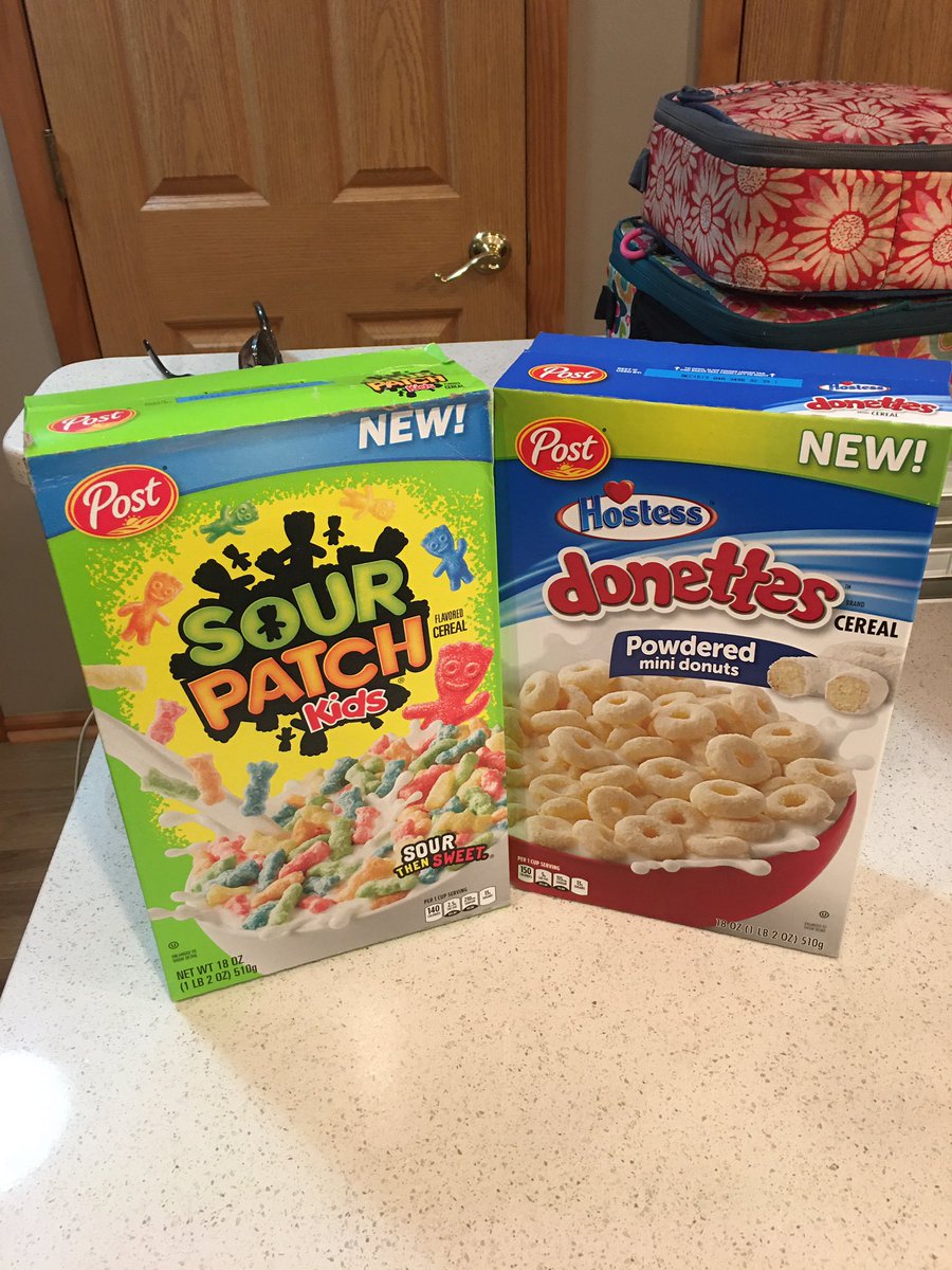 c_fedders's tweet photo. Fedders Friday Night Adventure Plans:
1.  Feed girls these cereals #post 
2.  Video girls loosing their minds
3.  Collect prize money from American’s Funniest Videos #afv https://t.co/r2zJV0jzfl