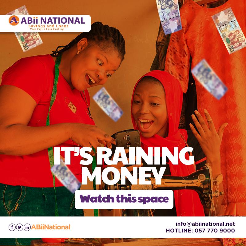 ABii_National's tweet photo. Get ready to double your account balance 'cos' it's raining money at ABii National. Watch this space!! Follow us, like and share #somethingbigiscoming #itsfriday #weekendloaded #money https://t.co/VP1bUDEHEg