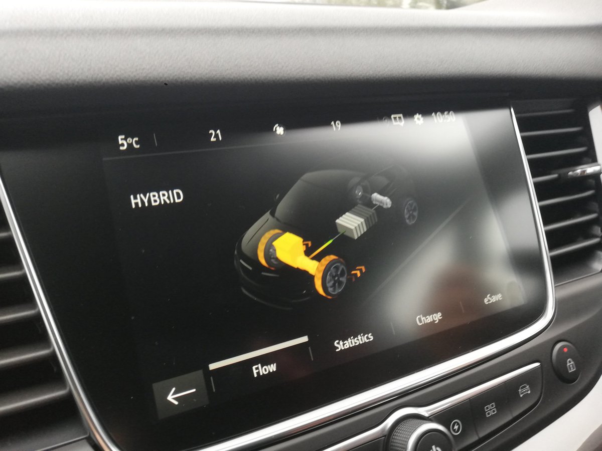 InGearCars's tweet photo. Via the infotainment screen you can check on the Grandland X's energy 'Flow'. At one point we hit 70mpg. #InGear https://t.co/Mh71547Zo7