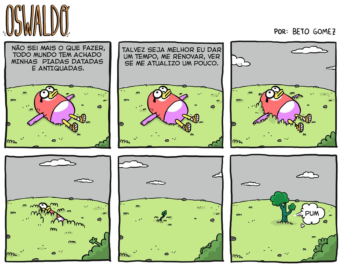 beto_gomez's tweet photo. Segunda leva de tiras do Oswaldo que fiz pra divulgar a nova temporada da série. Toda segunda às 21h, episódio inédito na @CartoonBrasil ! Valeu @birdostudio e @eboli_pedro !! https://t.co/mBN39nxGBS