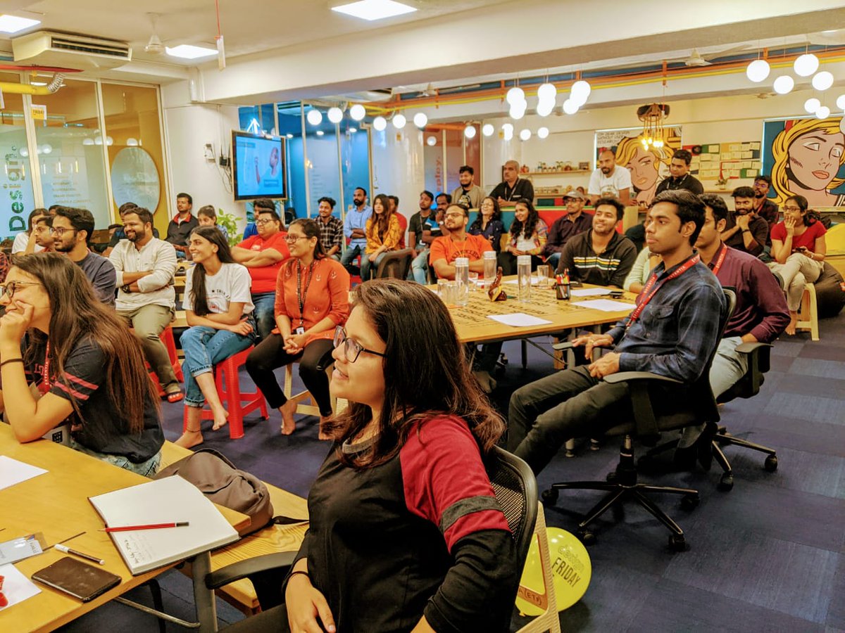 EXTENTIA's tweet photo. Snapshot of this evening's audience!
Among our guests are students from @Symbiosis_SIDTM and MIT.
Our #DesignFriday speaker @ravibadve has the audience engaged as he speaks about 'Designing Priceless Experience'.

#DesignFriday #SAPApphausNetwork #Pune #AppHausDesignFriday https://t.co/ypstfYYUMc