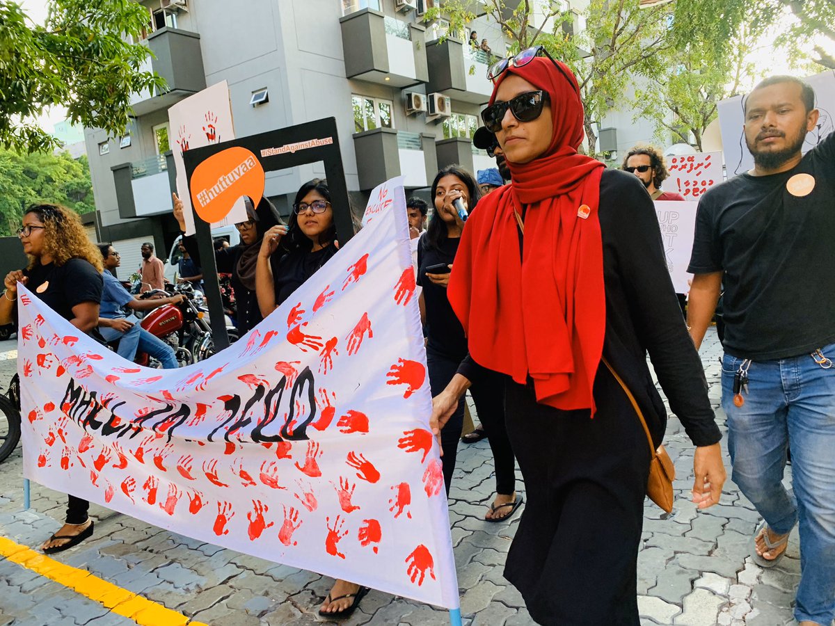Kuda kudhin ah kuraa aniyaa aai dhekolhah "March to Zero" namugai Voice of Children in hingaalumeh kuriyah gendhanee. #HappeningNow @ Ameenee Magu