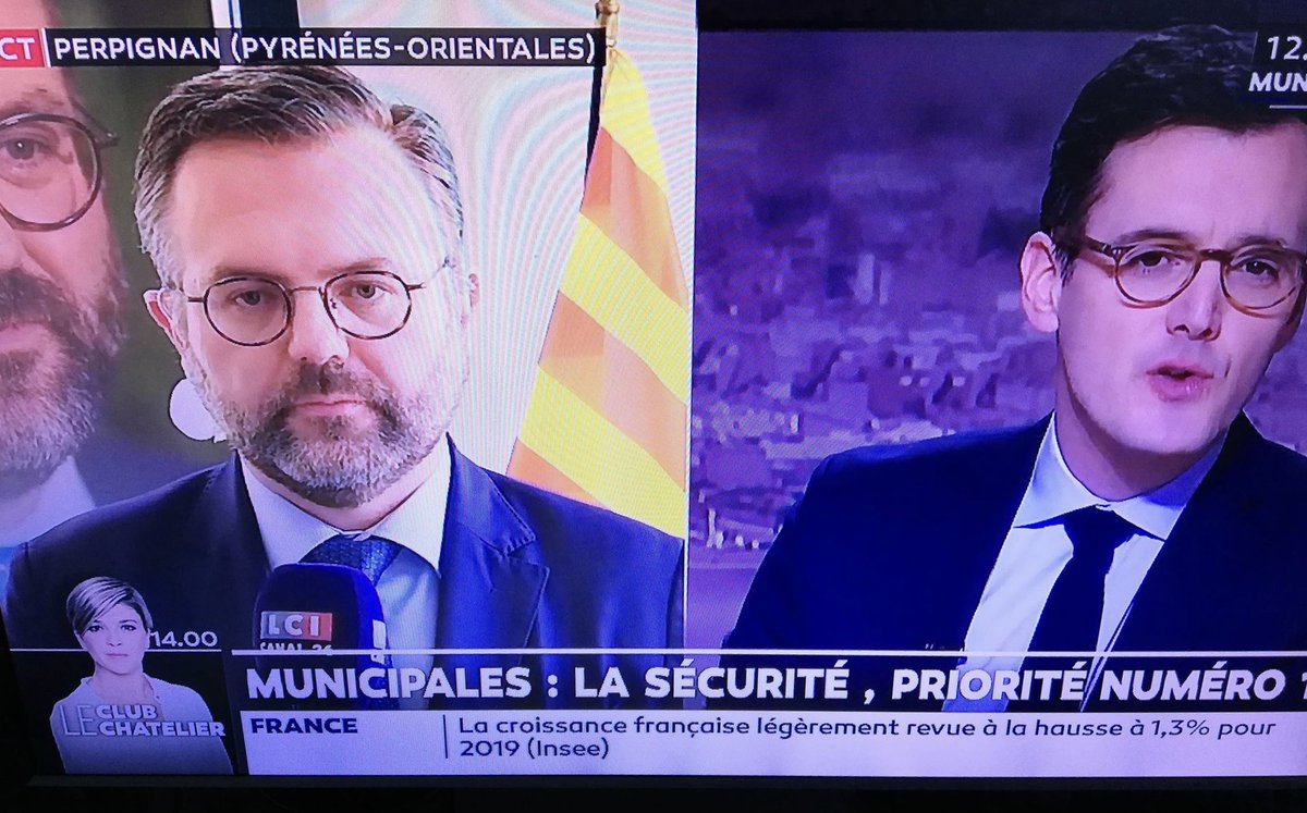 RomainGrau's tweet photo. #PERPIGNAN2020 I A midi, en direct sur @LCI, j'ai présenté nos engagements en matière de sécurité. Mon ambition : réorganiser et redéployer les moyens pour assurer la sécurité des Perpignanais partout, de jour comme de nuit. https://t.co/otJemY8tYk