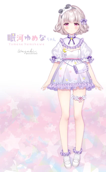 VTuber『眠河ゆめな』ちゃんのメイク&コーディネイトを担当させて頂きました?31アイス好きだったり爪切り苦手だったり私的に共感ポイントいっぱいな子で、お歌をがんばっていくそうなので是非応援してください～～☺️ 