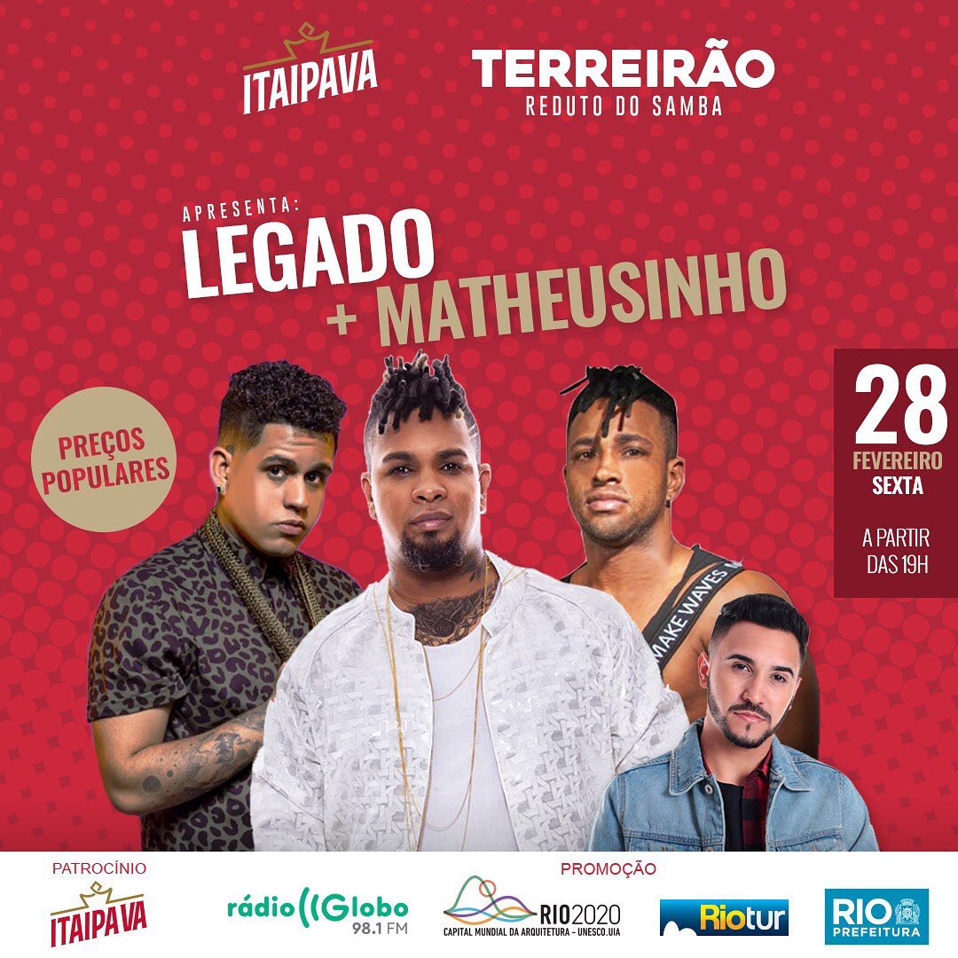 TerreiraoSambaa's tweet photo. #Hojeeeeeeeee super show com #Legado 🥳
Bilheterias abertas, aceitamos cartões para compra de ingressos, para meia entra e só trazer comprovante de residência e identidade.
Ingressos 20$ inteira e 10$ meia https://t.co/PkTzQdWZyR