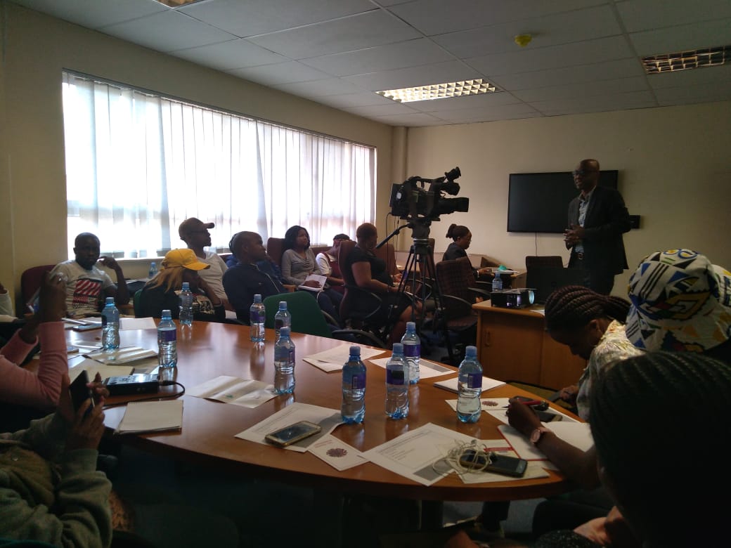 <a href="/ECSA_HC/">ECSA-HC</a> <a href="/SATBHSS_Project/">AUDA-NEPAD SATBHSS</a> #Dr_Mohammed presenting to journalists in #Lesotho on #Risk_Communication: how Media should be in the forefront on sending information on #COVID_19 and the use of credible sources of information to prevent rumors, myths, misconceptions and misinformation