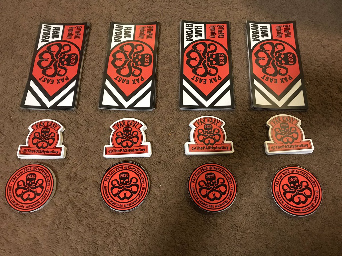 ThePaxHydraGuy's tweet photo. Day 2! I’m wearing the shirt in the second photo, come say hi and get a sticker. #PAXEast2020 #PAXEast https://t.co/DD5FbElOGe