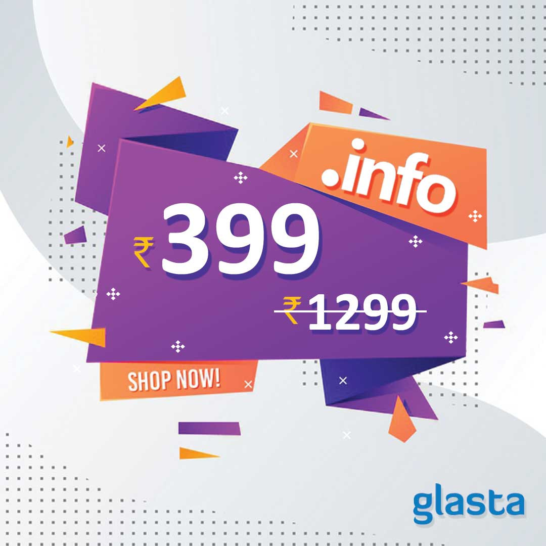 glastaindia's tweet photo. Now buy an amazing #dotinfo domain for just INR 399! Limited period offer. Hurry, get yours!

Website: https://t.co/9MYfL8tCDE
Toll-Free (Sales) : 1800 572 6616

#dotinfo #domain #glasta #glastaoffers #glastacoupons https://t.co/yaVVKdmJnz