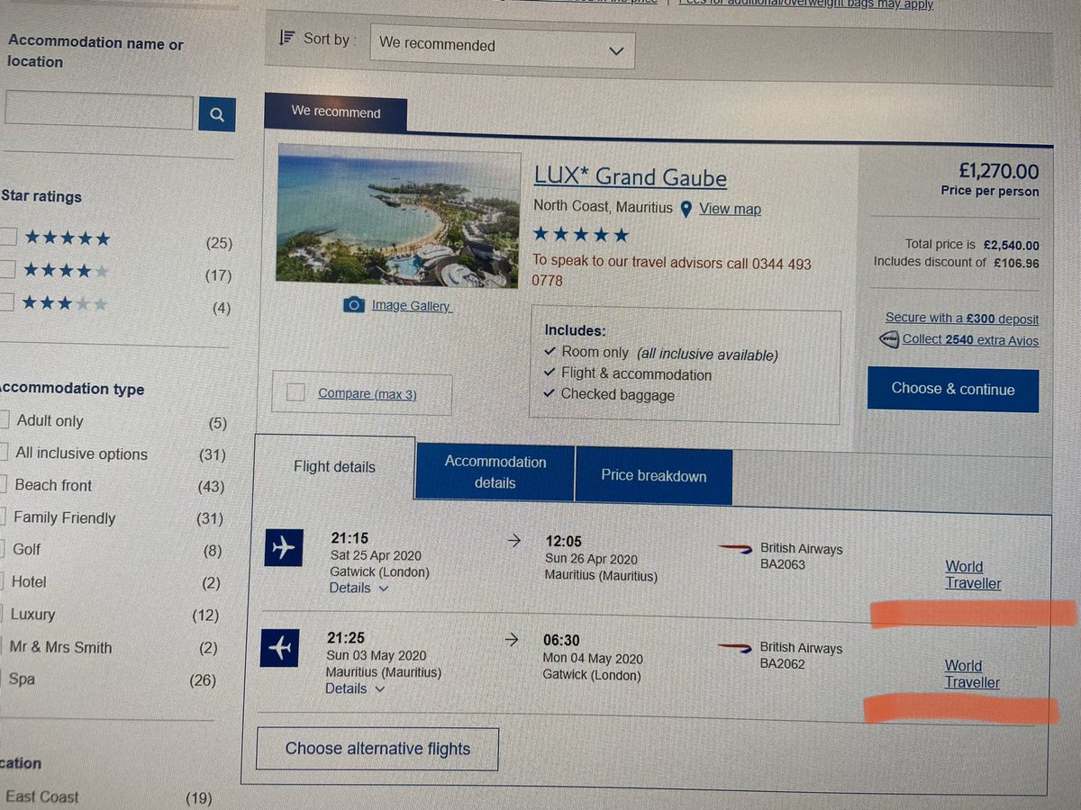 liisaoneill's tweet photo. @British_Airways I am trying book a holiday on your website with the business class offer. However I think you are trying to be a bit clever, and cheaty! as when I go to actually book the business class option never comes up, and the price seems to have been economy all along! https://t.co/32WiZb27W0