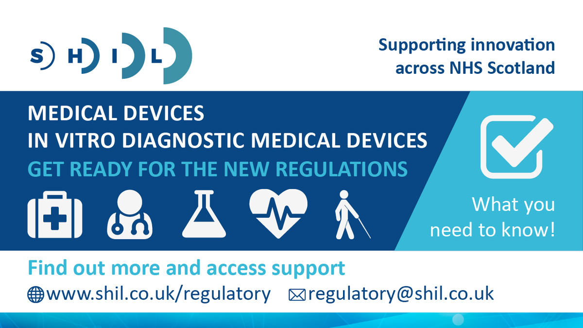 innoscothealth's tweet photo. We're delighted to announced a new regulatory advice service from SHIL to support NHS Scotland navigate significant changes in medical device regulation. The service will also extend to companies or universities working in partnership with NHS Scotland: https://t.co/9YZ9jslJ4s. https://t.co/QQyWgd2F6G