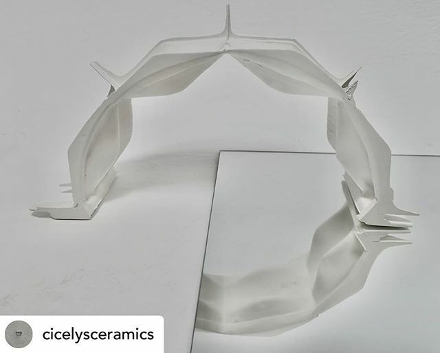 Posted <a href="/withregram/">Repost app</a> • @cicelysceramics Reversing the traditional rationale of slip-casting. Pushing clay to its limits!