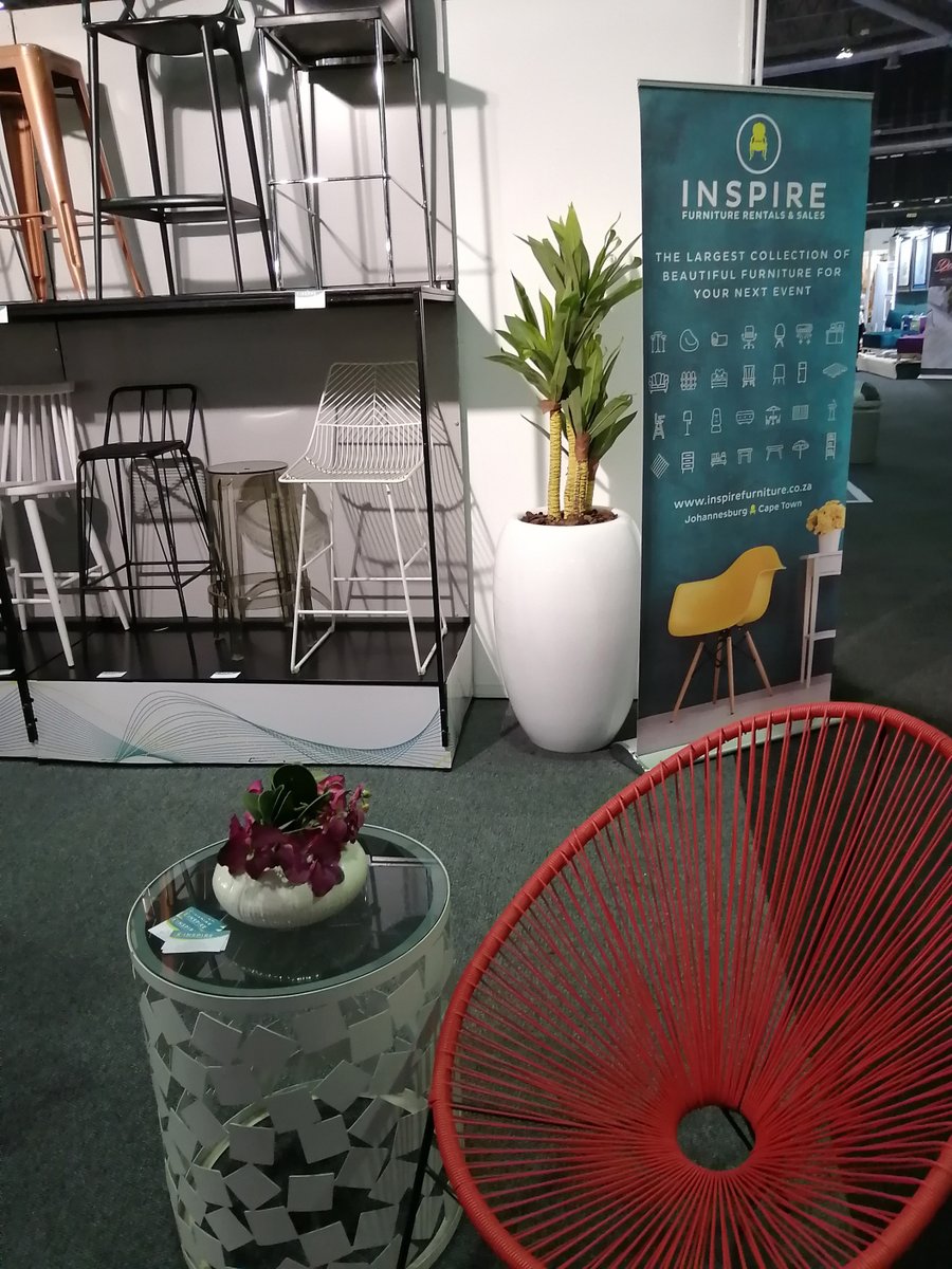 InspireRentals's tweet photo. We're at @SAHomemakers this week, until Sunday afternoon. 
Pop in and come visit us at our stand. Be sure to also pull up a seat at the Garden Table Show 😉 

#homemakers #homemakersexpo #HMexpo #inhabit2020 #exhibition #home #renovations #inspire #inspirefurniture #getinspired https://t.co/NWNxl811EU
