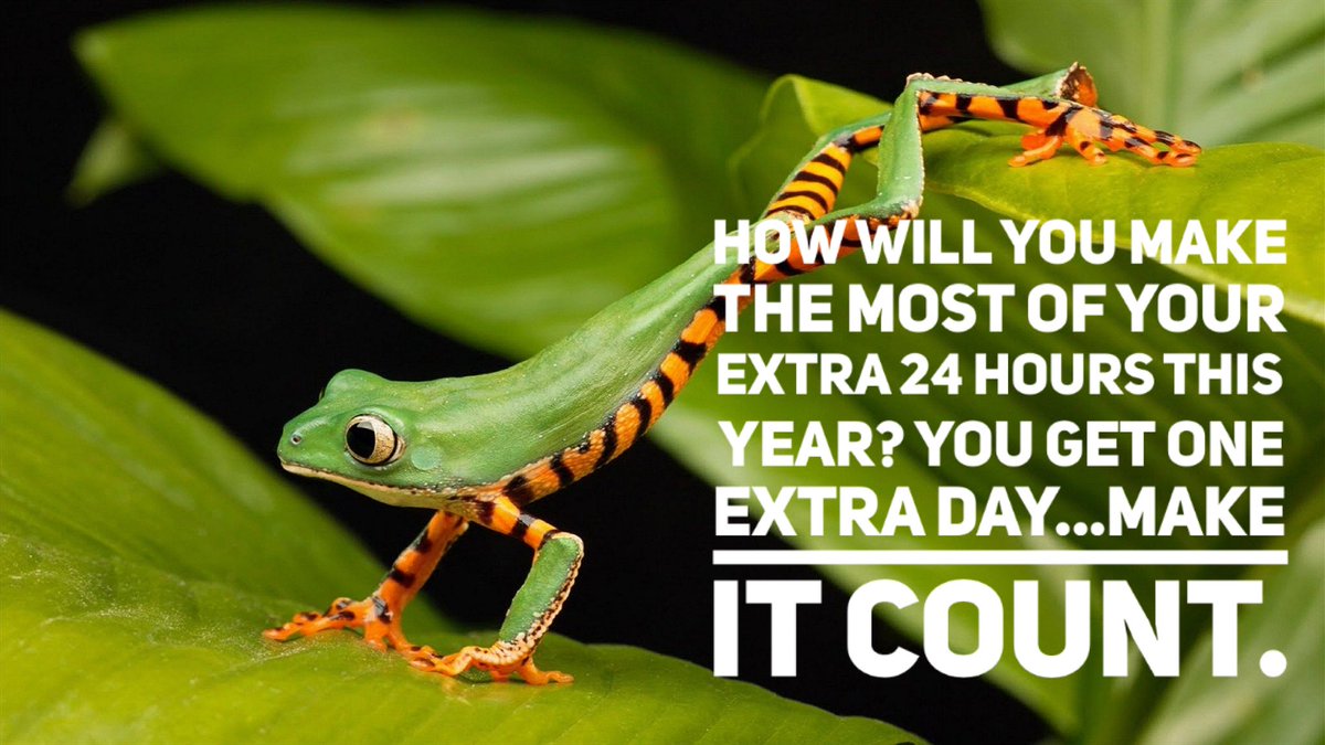 jchandlerteach's tweet image. How will you make the most of your extra 24 hours this year? You get one extra day...make it count. #OGC #4ocfpln #TrendThePositive #EduDifference