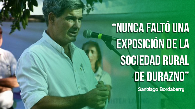 Ayer comenzó la ExpoDurazno. Bordaberry dijo que "pasaron guerras, sequías, pestes, la aftosa, la langosta y muchos problemas dramáticos para la agropecuario. Pero nunca faltó una exposición de la Sociedad Rural de Durazno”. Leé lo que dijo en su discurso: bit.ly/387VCpV