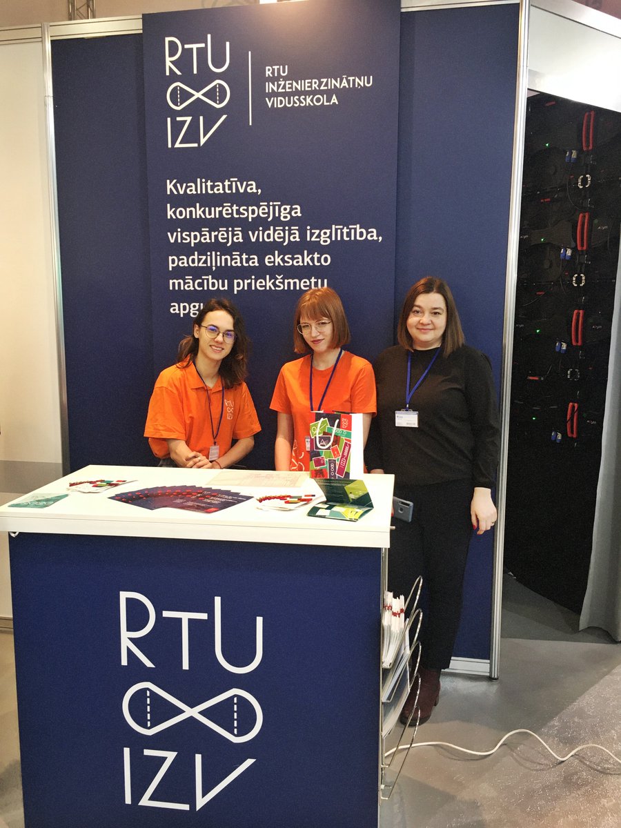 Šodien esam izstādē #Skola2020. Nāc ciemos un uzzini par mācību iespējām RTU Inženierzinātņu vidusskolā!