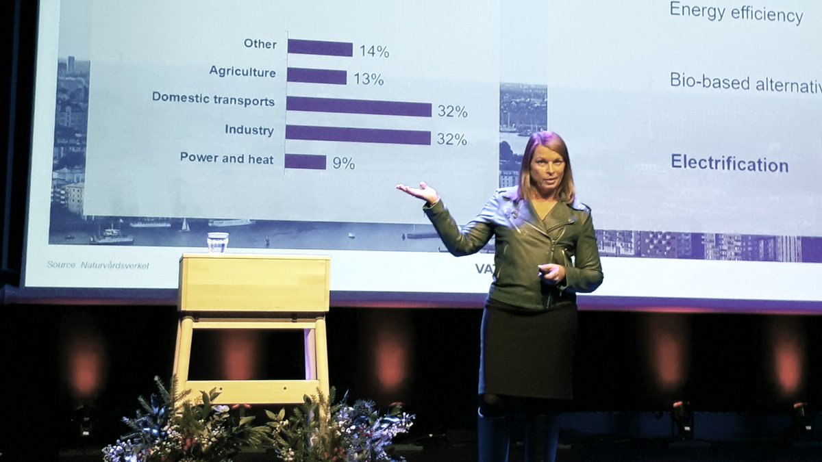 "Electrification of transport and industry is key to decarbonize society".
Key note speaker Annika Viklund, Senior Vice President Vattenfall Distribution, on the last day of Demo North Summit. 

#Demonorth #Vattenfall #fossilfree