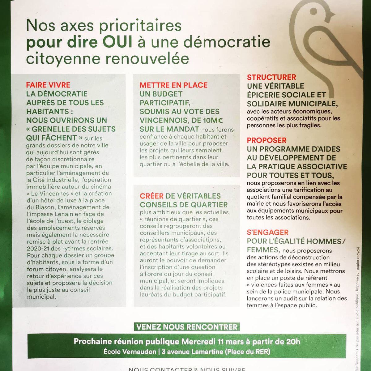 G_Vincennes's tweet photo. Virginie et Marie-Aude, militantes @GenerationsMvt et colistières sur la liste @Vincennes2020 étaient sur le marché de #Vincennes pour vous présenter le 3ème axe programmatique autour de la #démocratieparticipative et #démocratielocale.
#Municipales2020 #Solidarité #DébatCitoyen https://t.co/2K4B4skDws