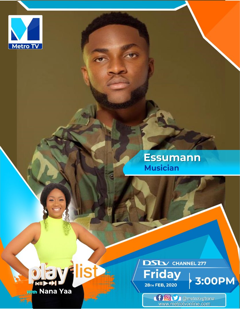 metrotvgh's tweet photo. 🎥 @GreatEssuman joins @iamnyprycelyzz  live on #Playlist at 3:00pm

Don't Miss it!!!! https://t.co/oxtoOPXHhC
