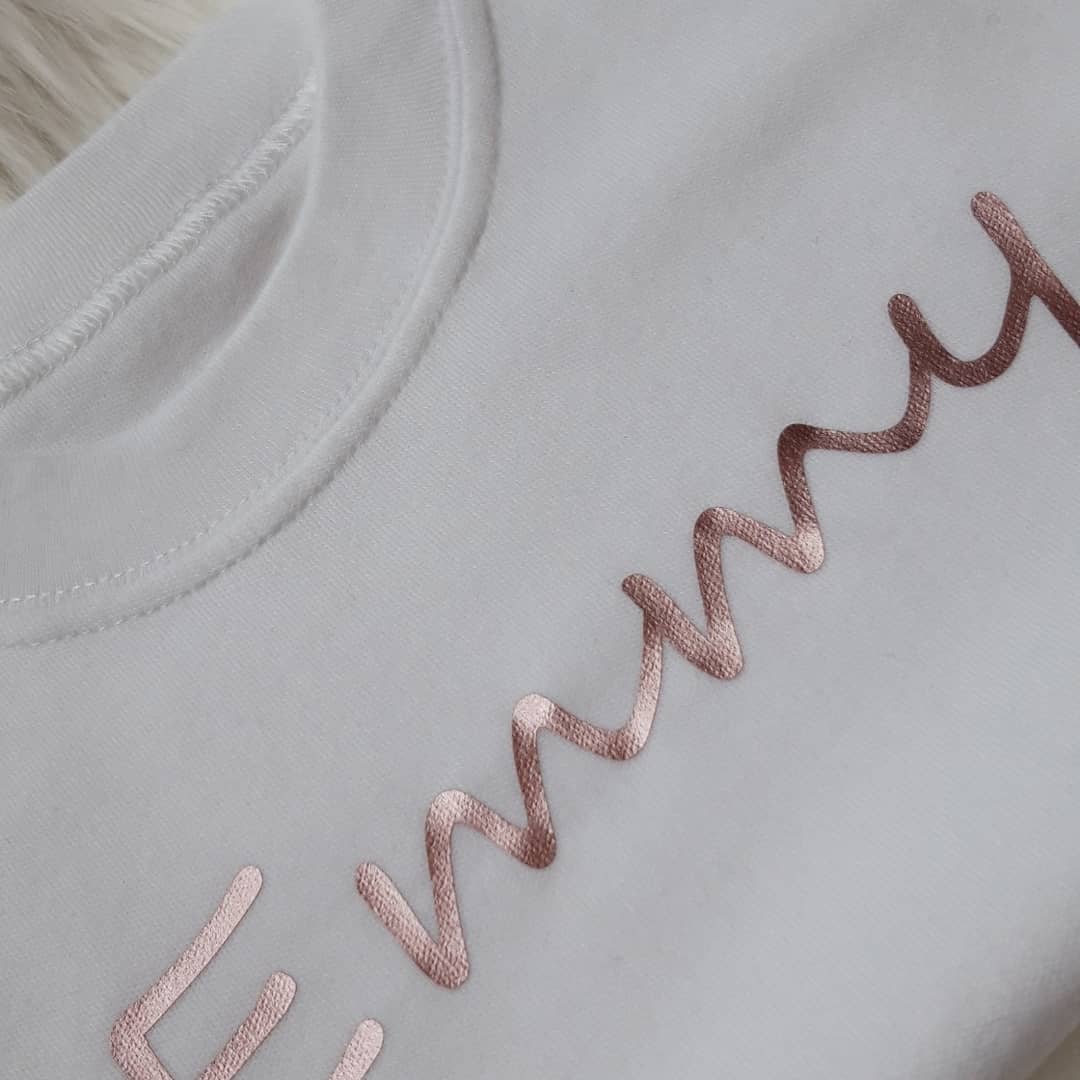 Kids personalised T-shirt. Available in selection of sizes and colours and a variety of print colour available to choose from. #kidstshirt #personalised #giftidea #evelynandrachels