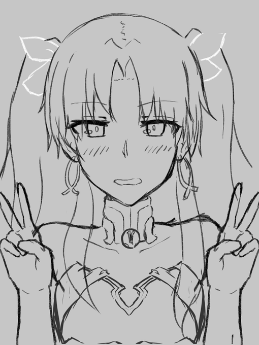 遠坂さん似せるのむずい
練習もしゃ 