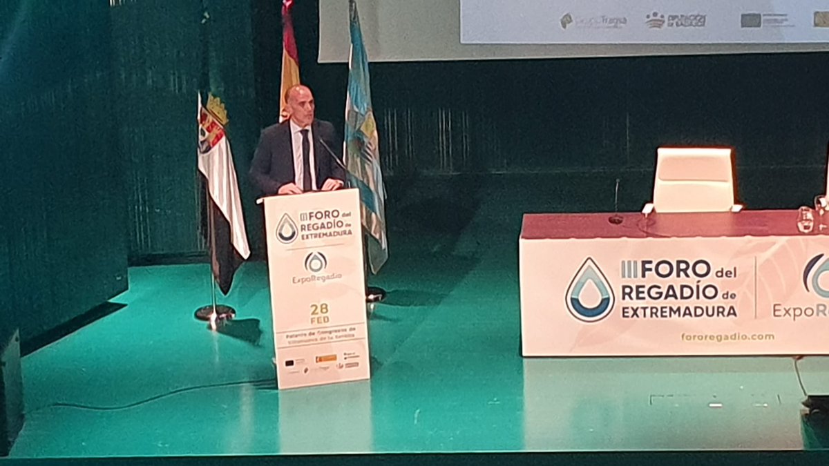 Hoy se celebra el III Foro del Regadío y Primera Edición de Exporegadio en Villanueva de la Serena donde hemos hablado del presente y futuro del regadío como instrumento esencial para la agricultura de Extremadura