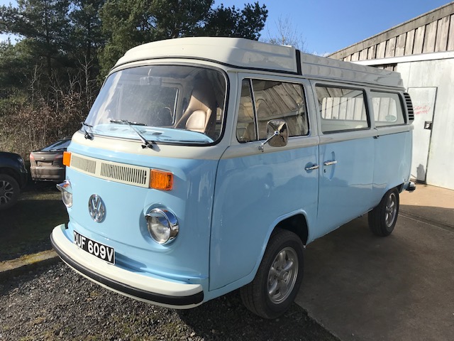 ExeEngineering's tweet photo. The 79 bay is finished, its now heading back to the customer to have the interior fitted out! It came to us having been painted... and it "just required the engine fitting and an MOT!" if only it was that simple!

#VW #T2 #BayWindow #CamperVan #ExeterEngineering #EngineRebuild https://t.co/z08h8F4PFj