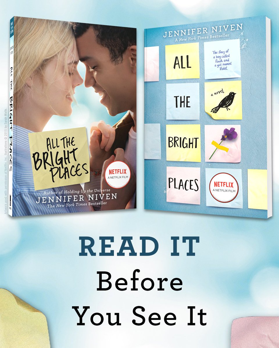 RHCBEducators's tweet photo. #AlltheBrightPlaces movie is out on @netflix today! We can't wait! https://t.co/bGwus4bREJ
