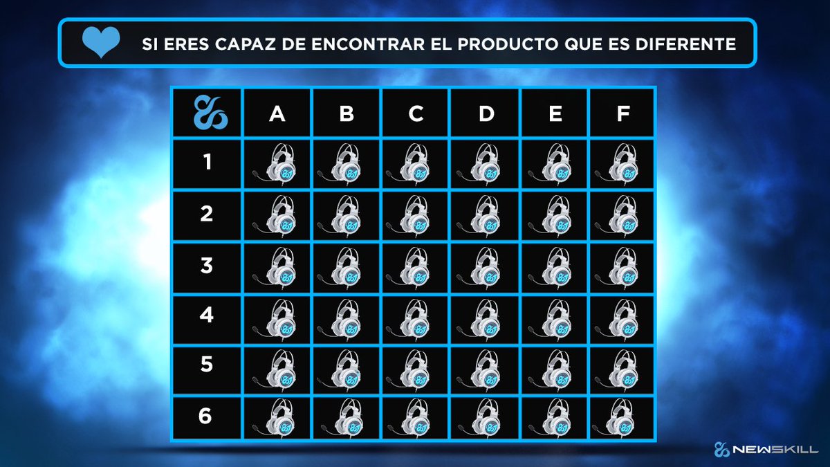 newskill_ES's tweet photo. ¡Skillers! Agudiza la vista con nuestro nuevo #RetoNewskill ¿Qué imagen de Kimera Ivory es diferente? 🤔
💙 Si has tardado menos de 30 segundos en averiguarlo https://t.co/uplsdi2Hum