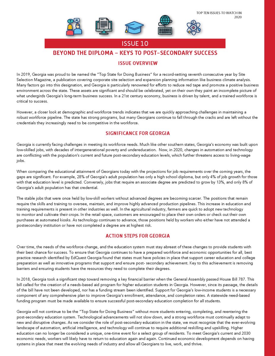 GAPartnership's tweet photo. Issue #10 in our #TopTenIssuesToWatch2020 report: "Beyond the Diploma: Keys to Post-secondary Success." Read the full report or the one-page summary: https://t.co/Is7Uu30F7r #GPEE #InformingLeadersImprovingEducation https://t.co/mvSx4ZXgD4