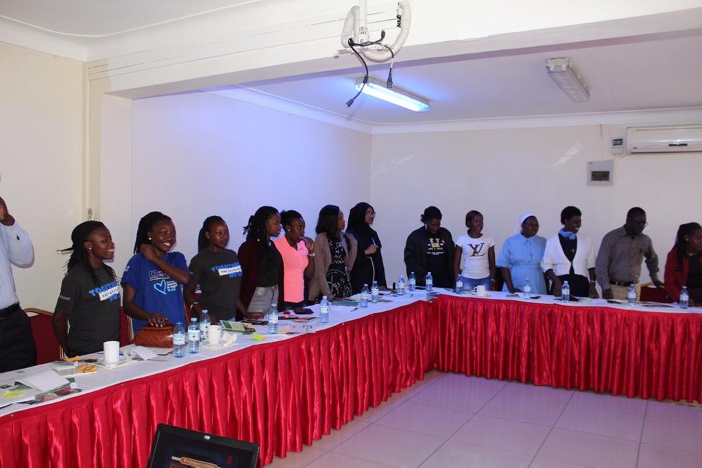 KYUTraffickOrg's tweet photo. Happening Now is a training for leaders of the Student Alliance Chapters from various Universities in Uganda about #HumanTrafficking!  

#StudentsAgainstTrafficking https://t.co/D0JCzEASGd