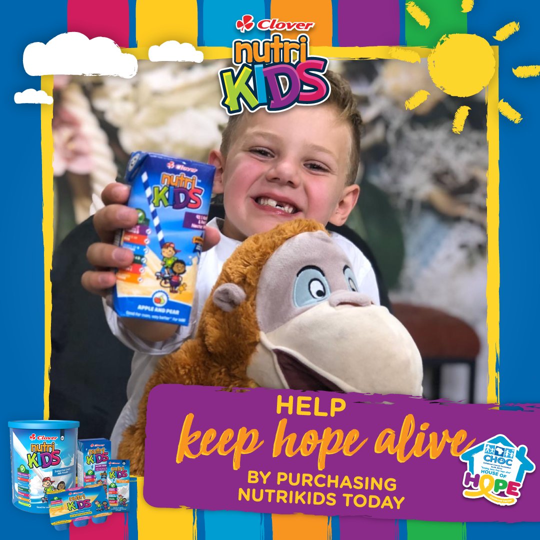 The <a href="/CHOCfoundation/">CHOC South Africa</a> offers support programmes to those affected by childhood cancer. By purchasing Nutrikids, you are contributing to the refurbishment of a new House of Hope in Port Elizabeth. #Nutrikids4CHOC