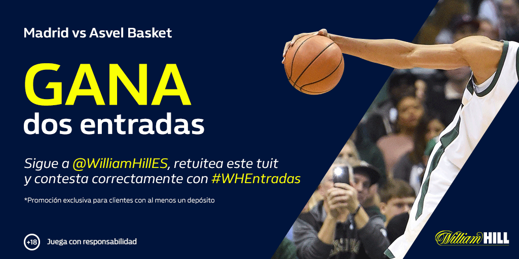 WilliamHillES's tweet photo. 🎟🎟 #Sorteo Gana una entrada doble para el Madrid vs Asvel Basket 🏀
✅ Síguenos
🔁 Haz RT
💬 Responde: ¿Quién fue el máximo anotador del Real Madrid ante Panathinaikos? #WHEntradas
⏱ Ganador: 02/03/2020
T&C 👉 https://t.co/NFUiF2QGnL https://t.co/i5T57J0rg3
