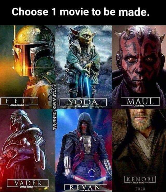 CodyFandom_'s tweet photo. Go ahead and choose, which would it be?
#StarWars https://t.co/KjKNzqXEzD