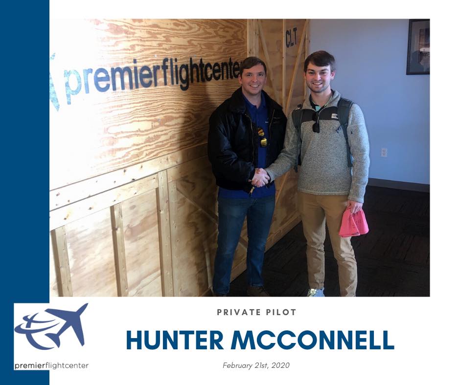 Congratulations to the newest PFC/OTC Private Pilot, Hunter McConnell! Hunter, we’re proud of your hard work &amp; can’t wait to see where you go from here. Great job!

#privatepilot #aviationmilestone #premierflightcenter