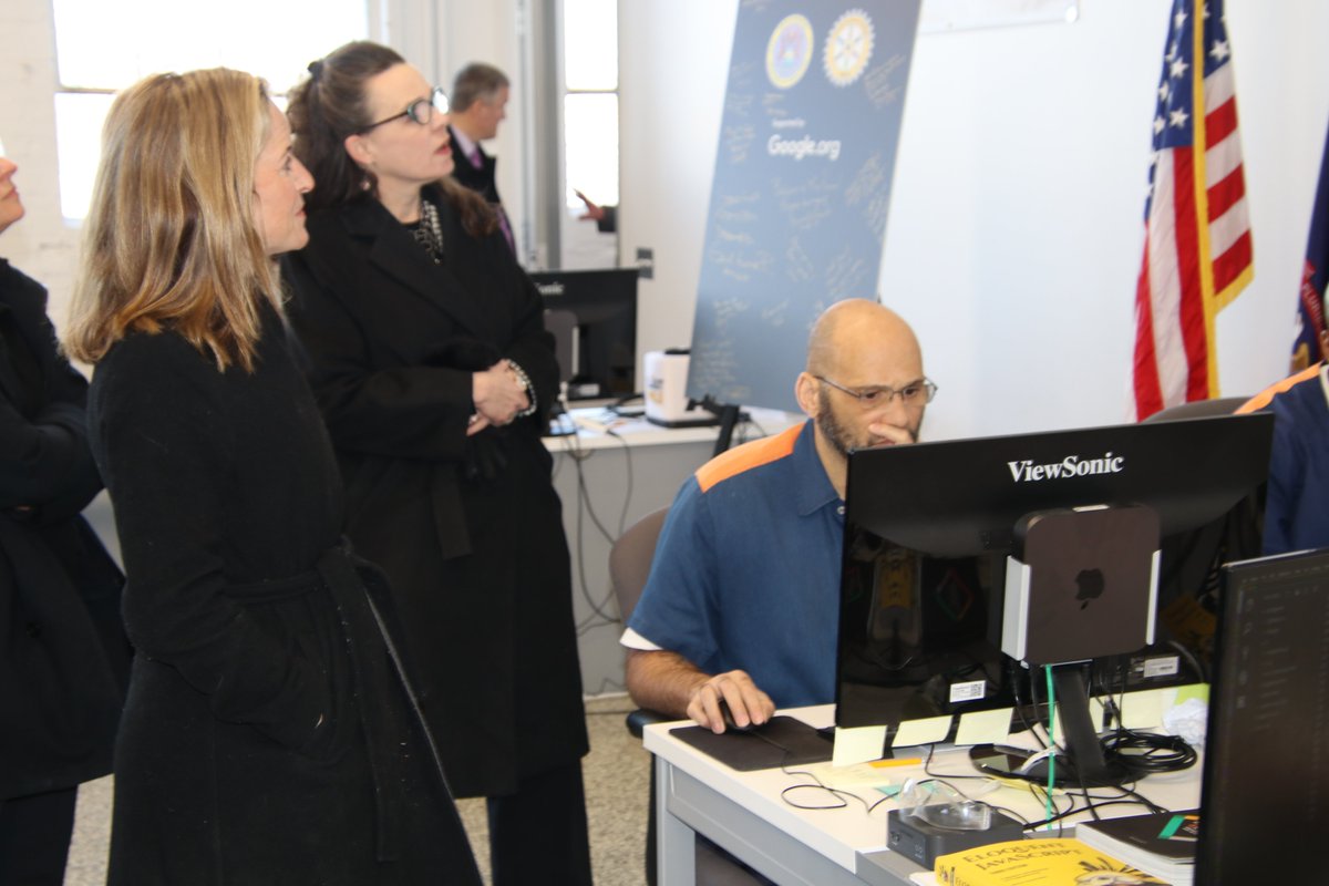 Secretary Benson tours Vocational Village.