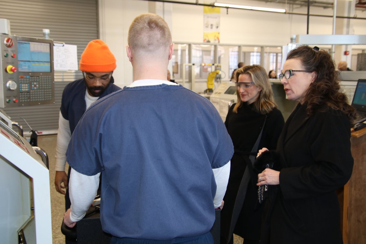 Secretary Benson tours Vocational Village.